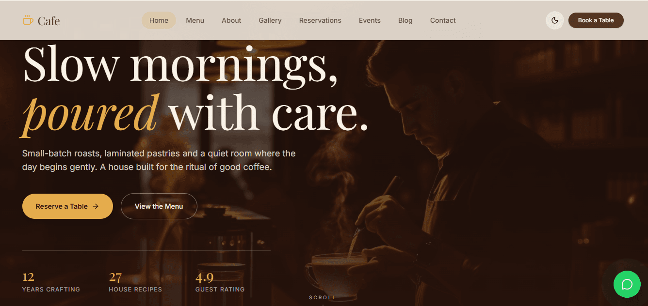 Restaurant & Cafe Website