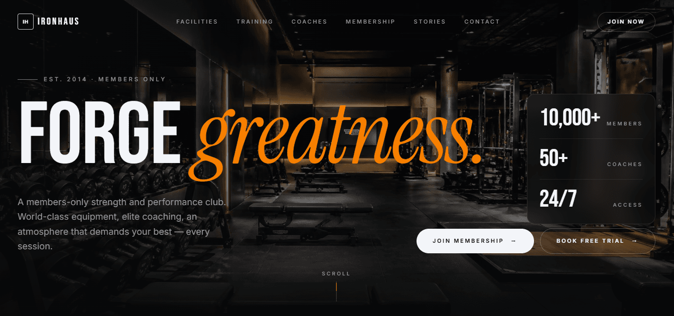 Fitness Gym Website